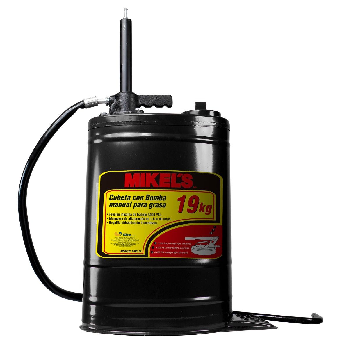 Cubeta con bomba manual para aceite